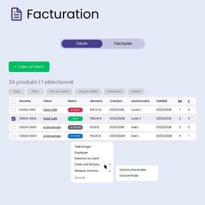 Facturation et suivi simplifié grâce à Jestion